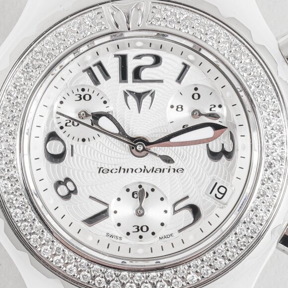 Technomarine White Geneve Technodiamond Porcelain Watch - Picture 3 of 10